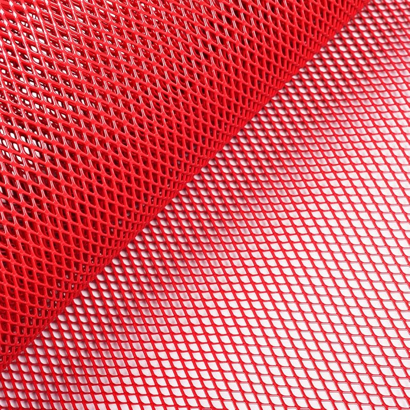 Malla universal parrilla auto 40x13pulg aluminio rojo