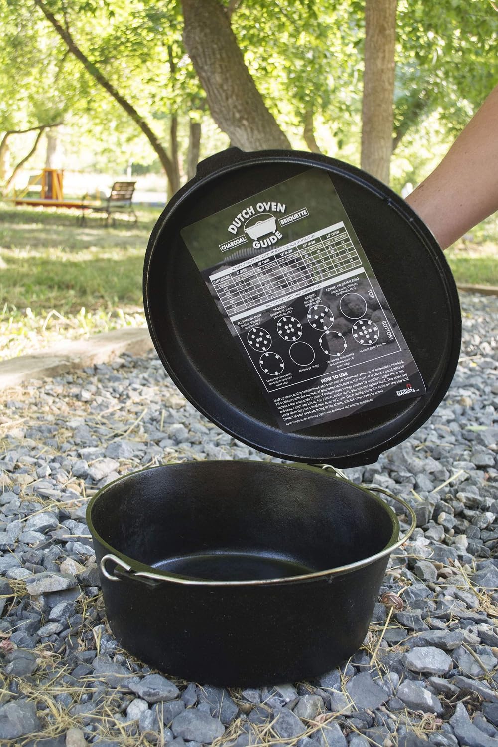 Briquetas carbón horno holandés con imanes para nevera