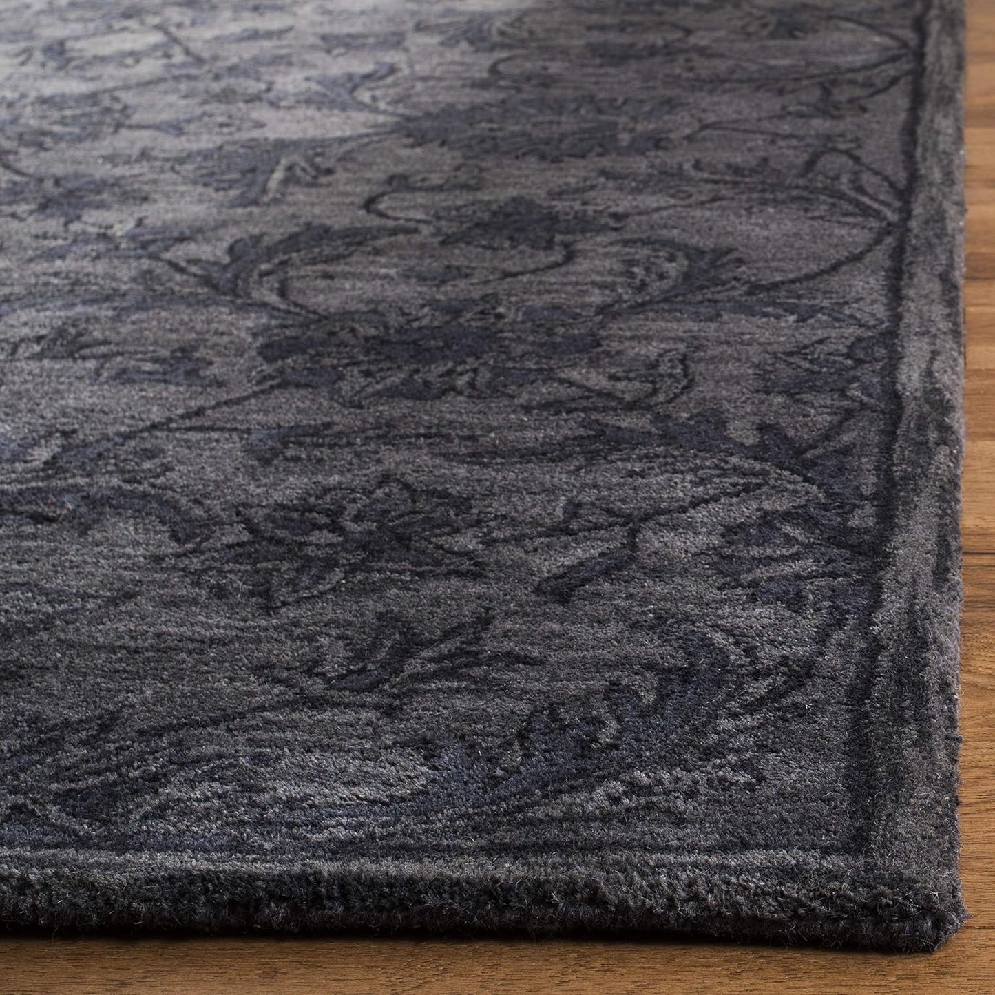 Alfombra lana oriental 2'3x4' gris/multi