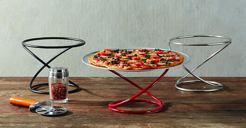 Soporte para Pizza de 6 3/8 Pulg en Color Rojo