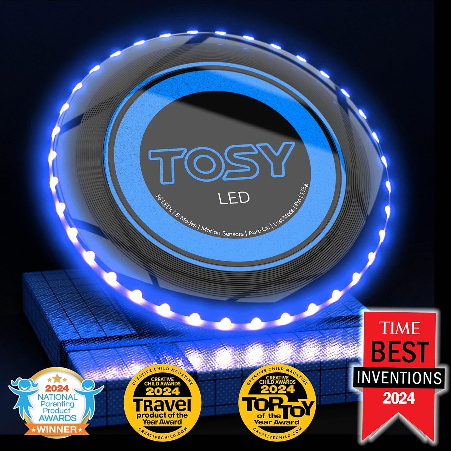 Disco LED RGB 108 o 36 luces camping regalo