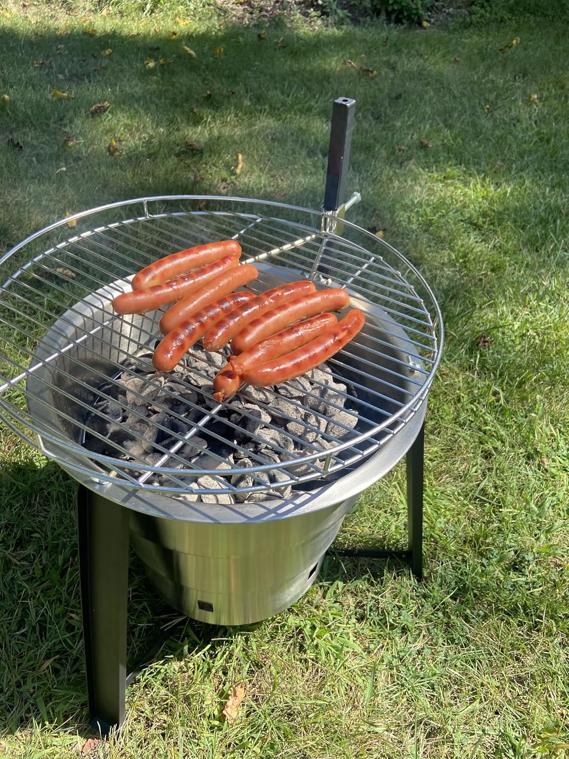 Fogata portátil 18pulg acero inox con rejilla