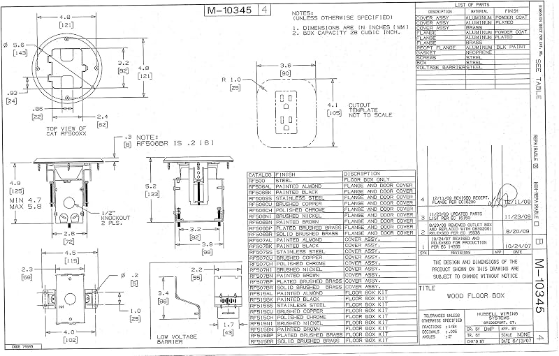 Kit caja piso residencial 15A 125V Nema 5-15R aluminio inox