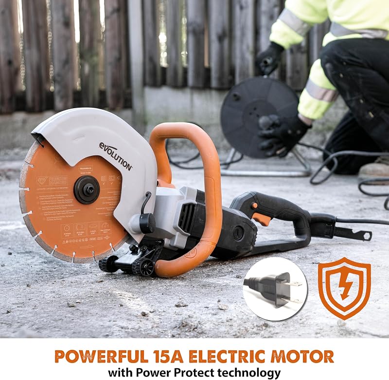 Sierra hormigón 10pulg motor 15A sin gas
