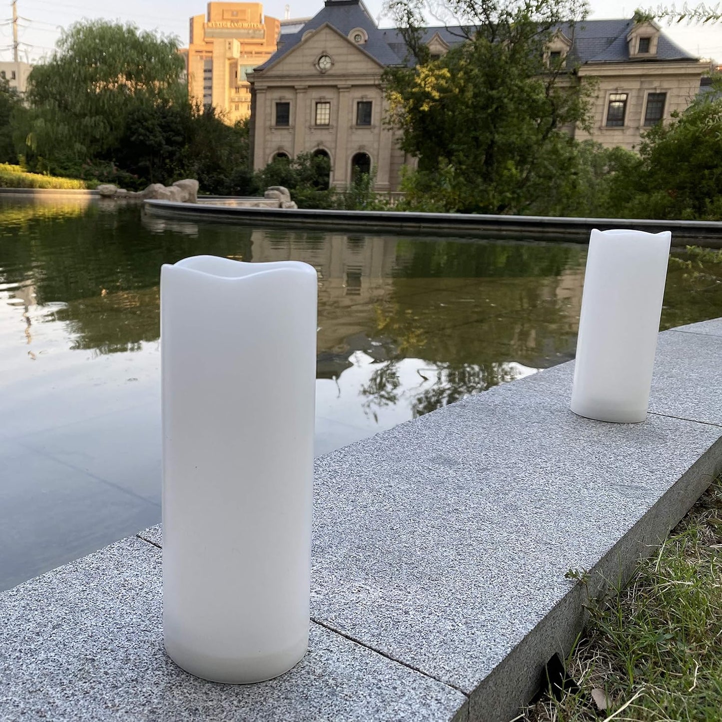 2 Velas LED sin llama control remoto impermeables