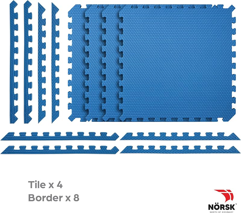Alfombrillas gimnasio EVA 3/4" 16 azulejos 32 pzas