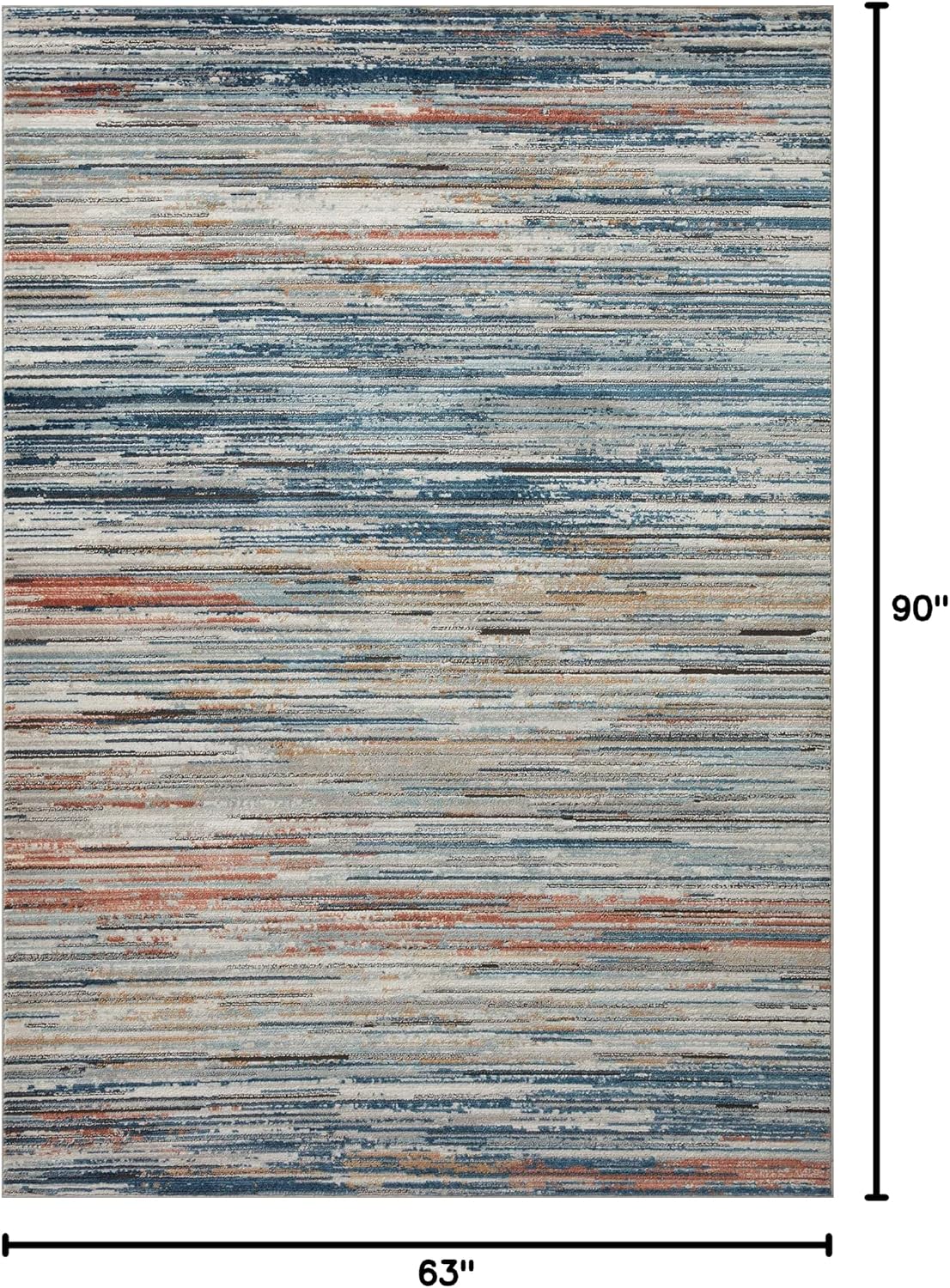 Alfombra área 5x8 Grey estilo contemporáneo