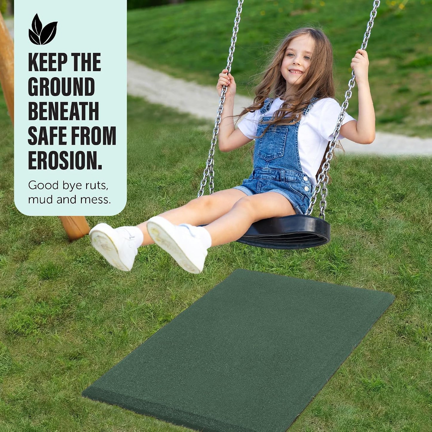 Alfombrilla seguridad goma parques infantiles 54x32pulg