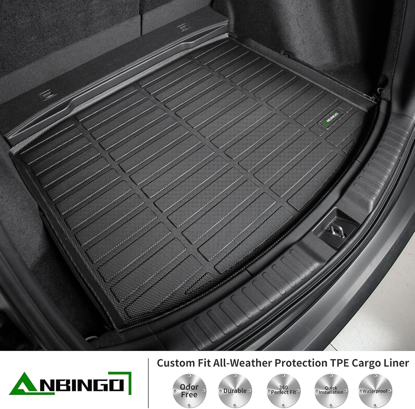 Set alfombrillas piso y forro maletero TPE negro