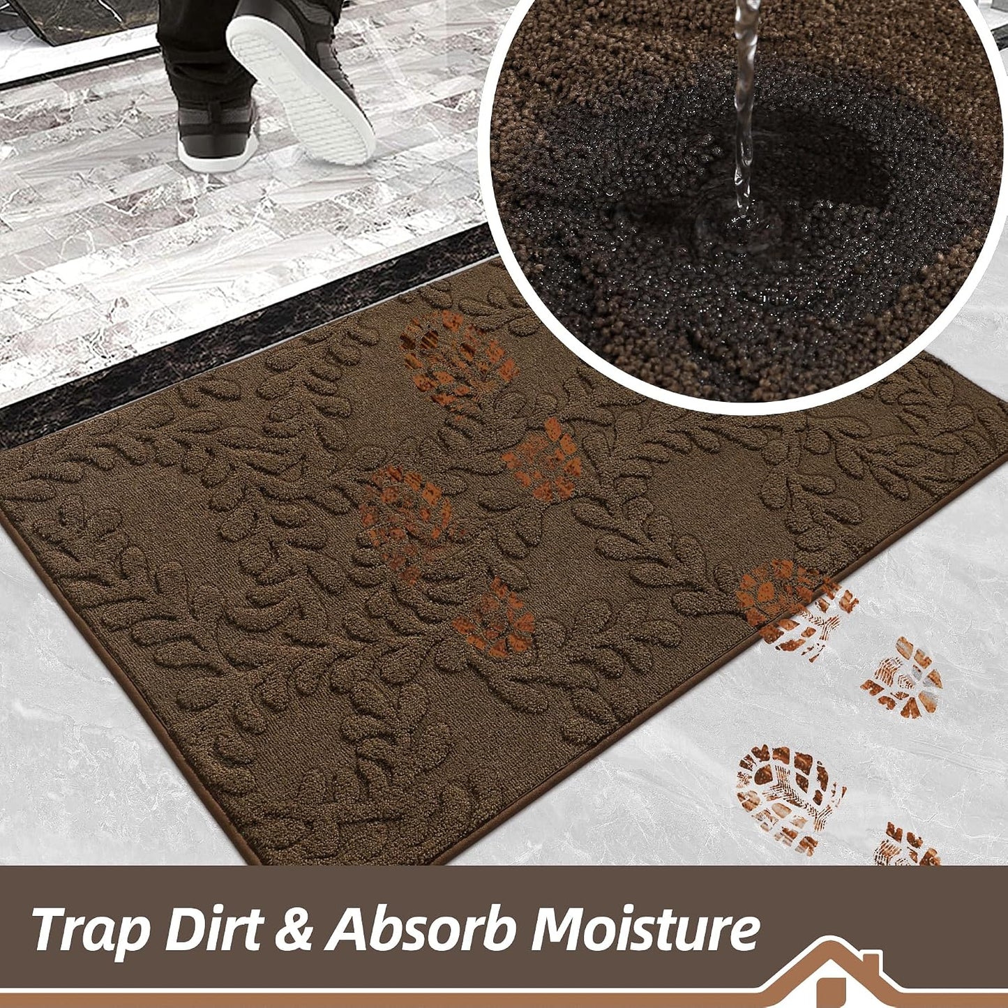 Alfombra puerta 32x48pulg antiderrap absorbente entrada