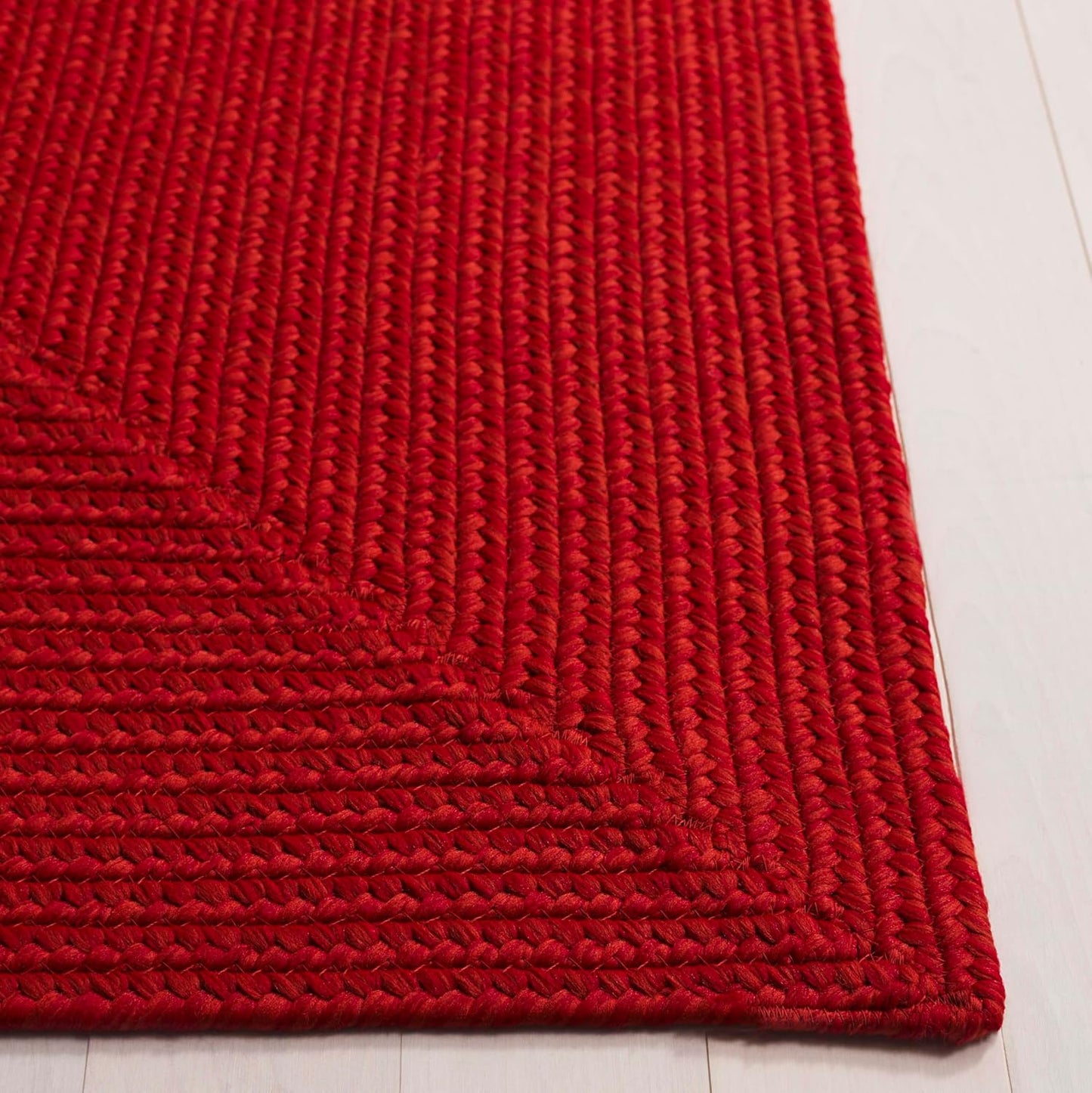 Alfombra exterior lavable 5x8ft reversible óxido y rojo