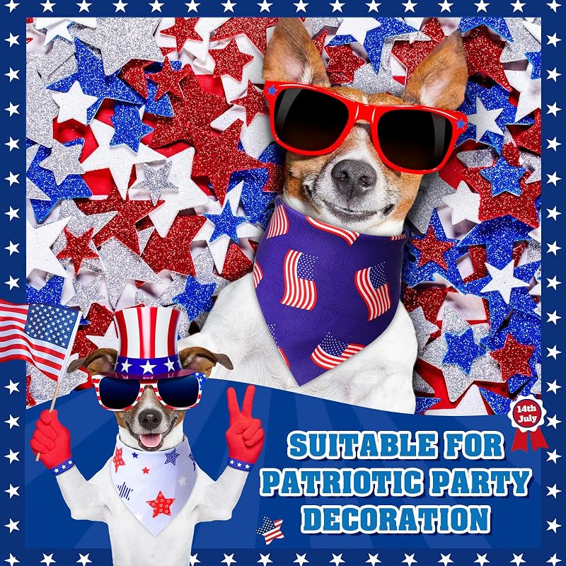 100 Pañuelos Patrióticos para Perro Bufanda Ajustable
