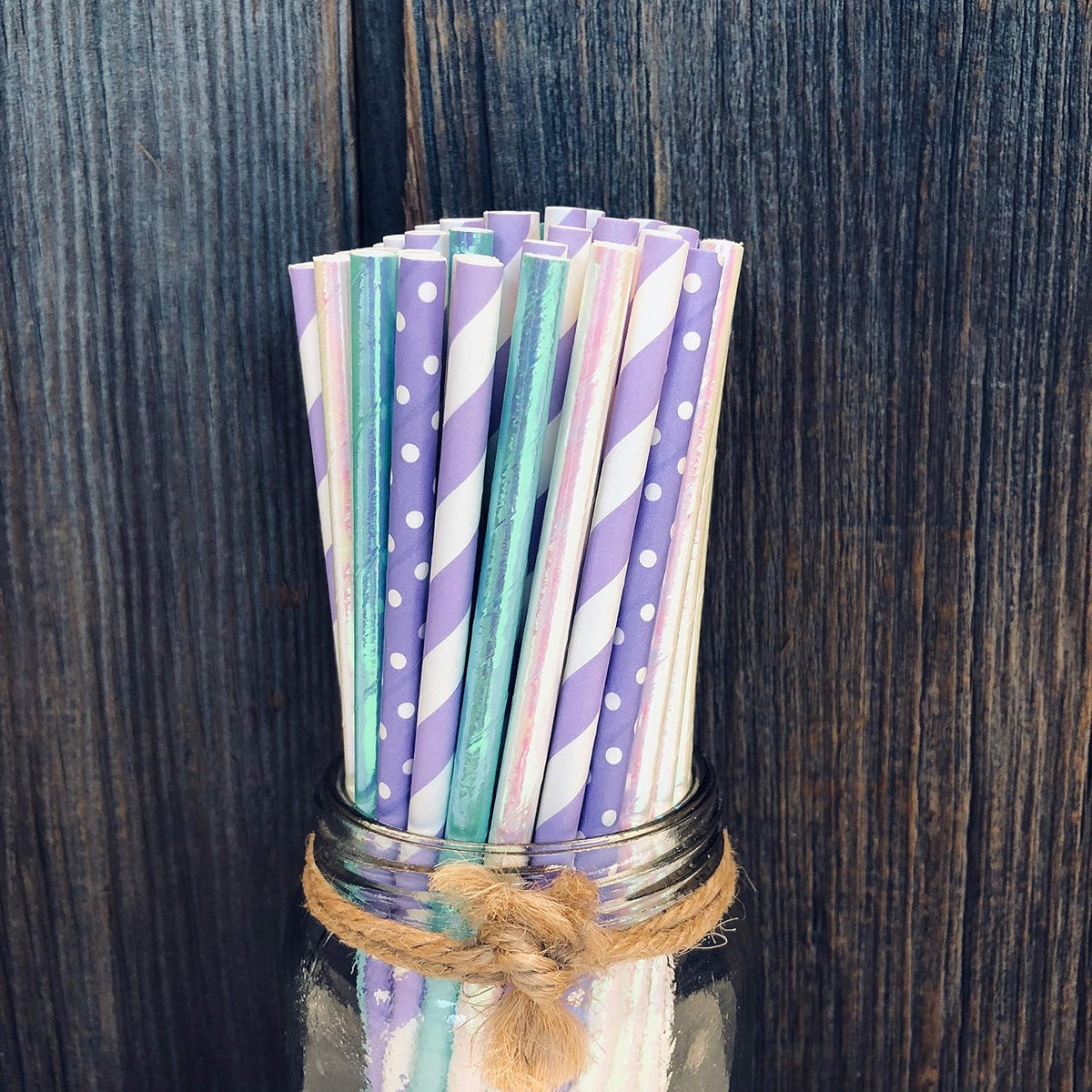 Pajitas aluminio color lila lavanda azul verde 7.75pulg 100uds