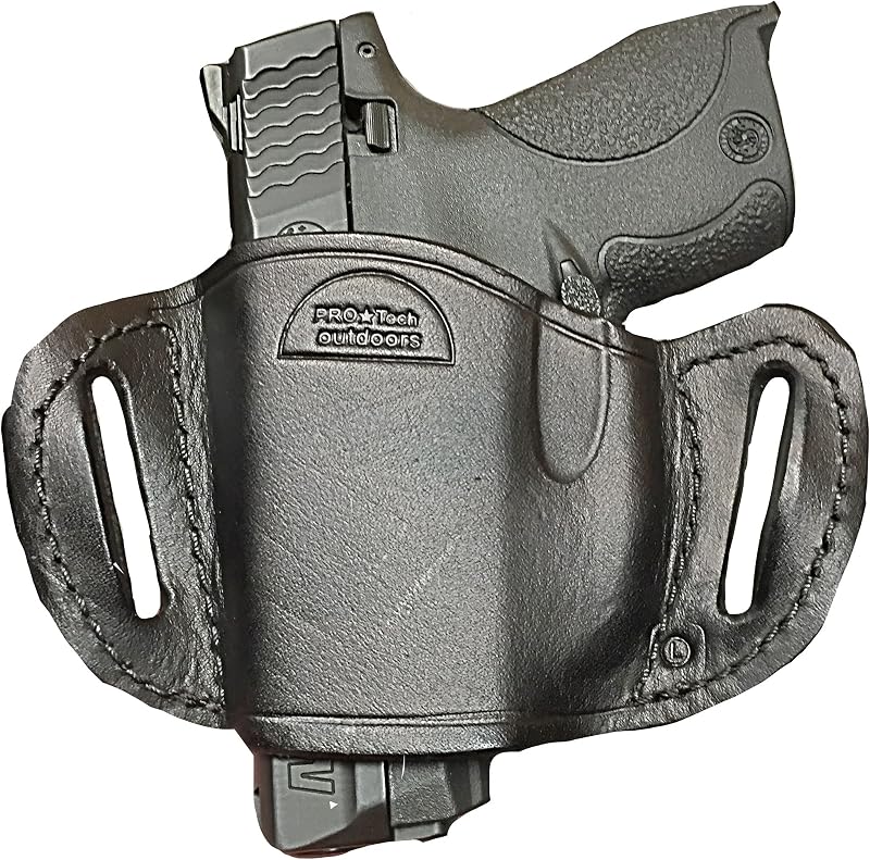 Funda lateral cuero negro para Walther P-22