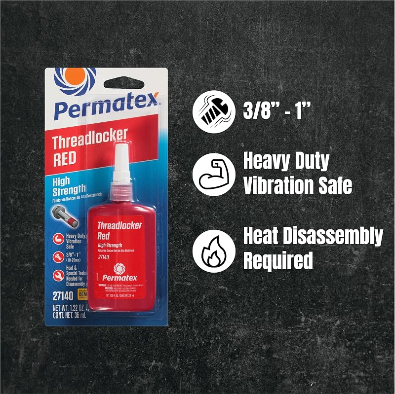Fijador roscas rojo alta resistencia 90ml pack 6