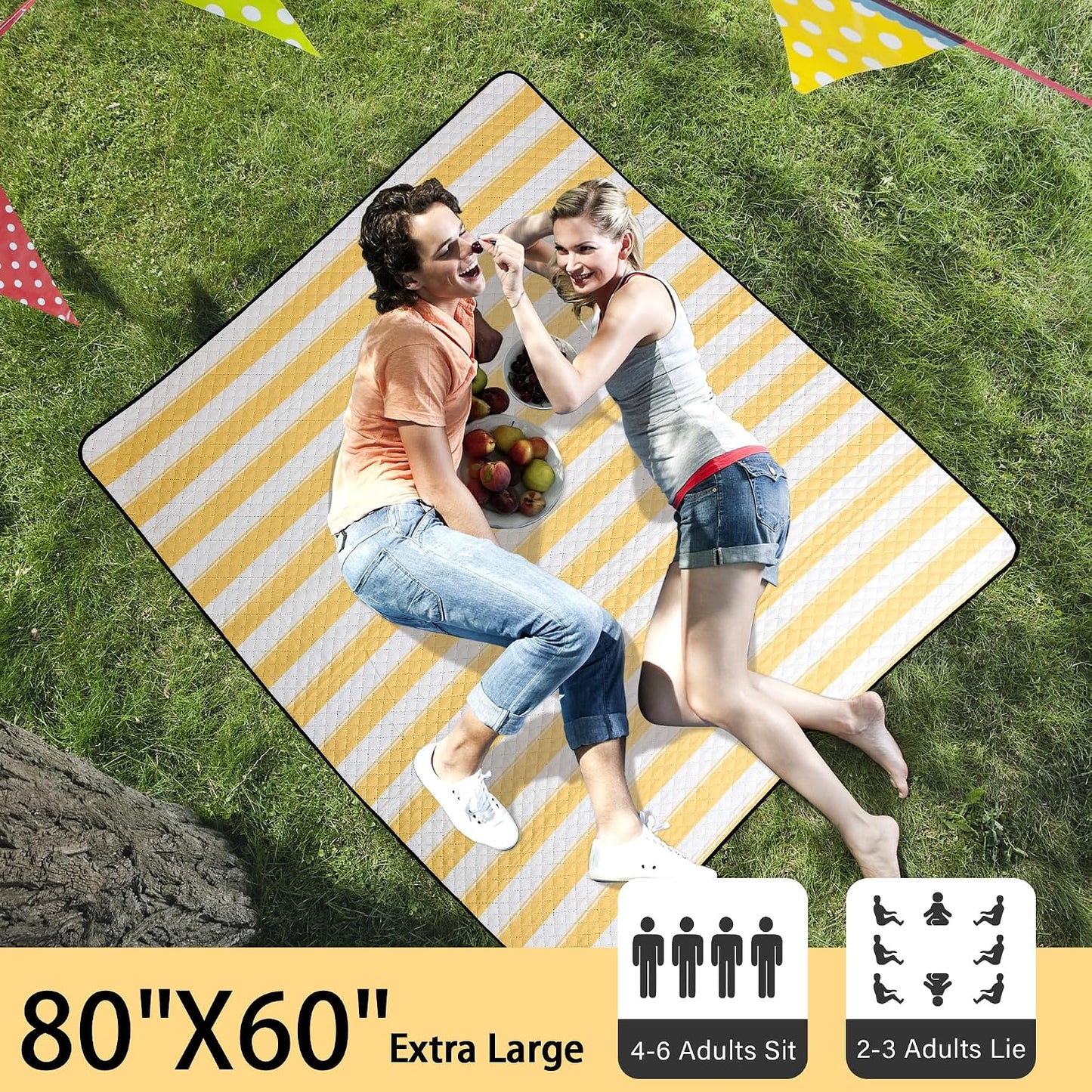 Manta picnic impermeable 80x60" plegable con correa