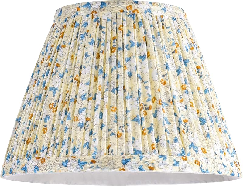 2 Pzas pantalla lámpara plisada flor 5x9x6.4"