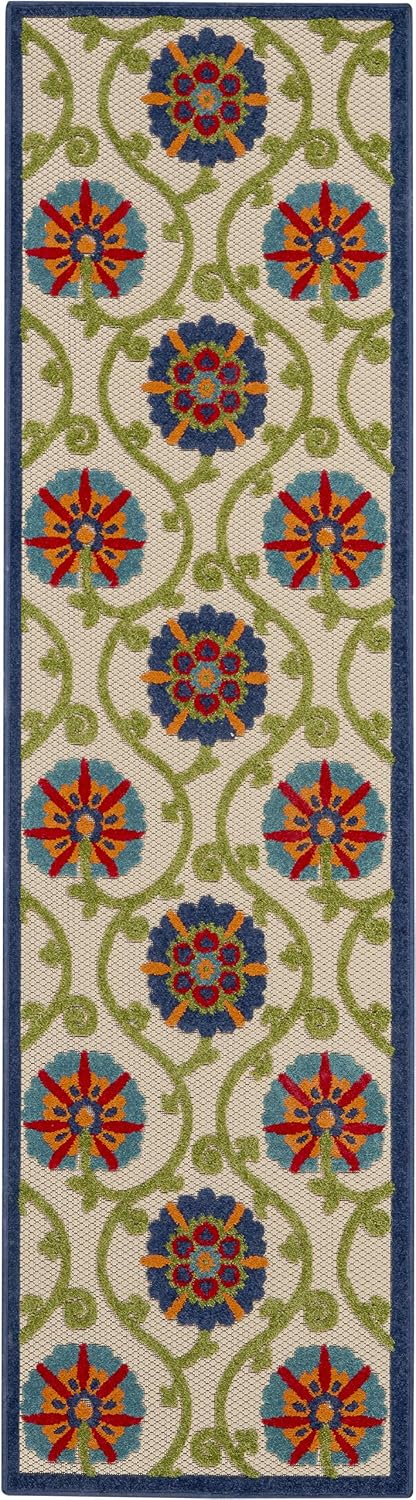 Alfombra multicolor 2'3"x8' para dormitorio sala comedor
