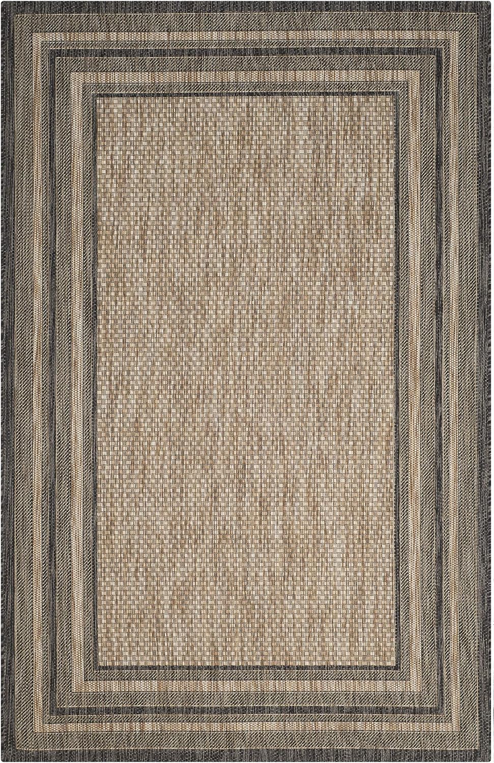 Alfombra decorativa impermeable 4x5ft7" color negro