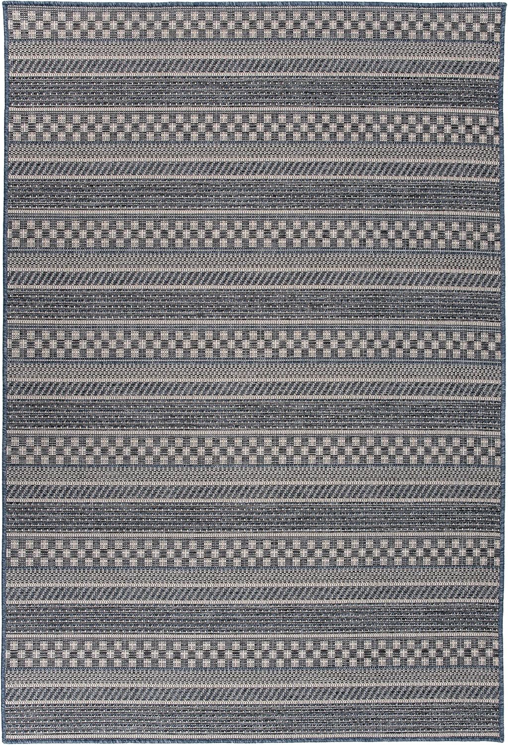 Alfombra patio balcón 5x7ft color azul