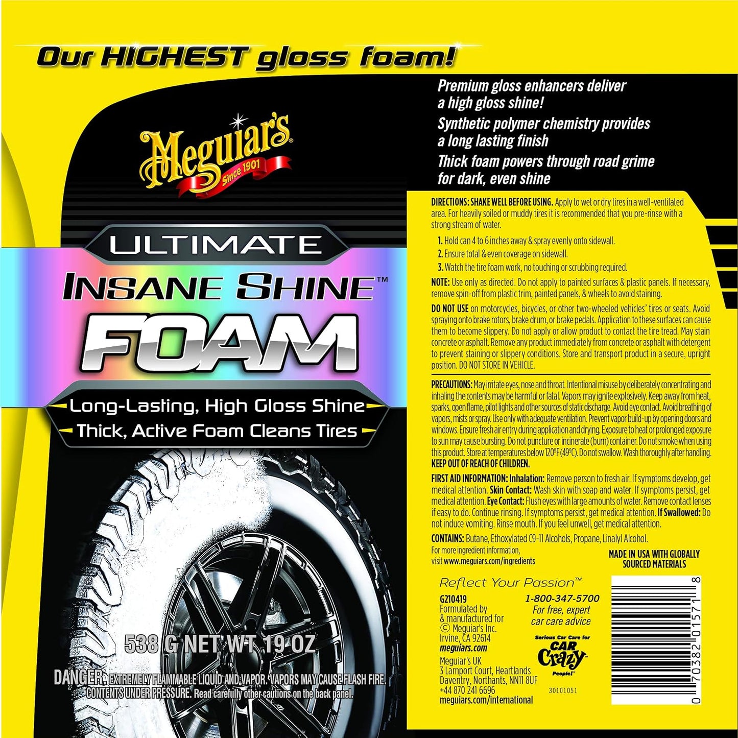 Espuma brillo máximo Meguiar 19oz
