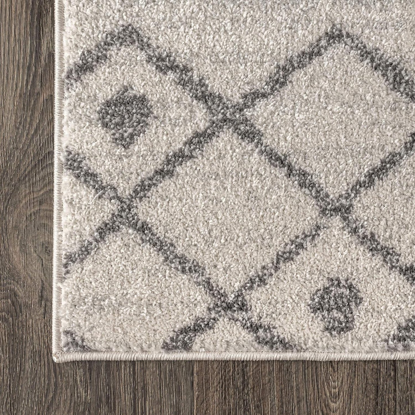 Alfombra Beni Souk crema/gris 2x8ft sala dormitorio