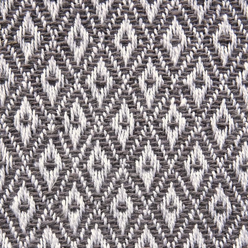 Camino mesa trenzado con diamantes 15x72pulg gris