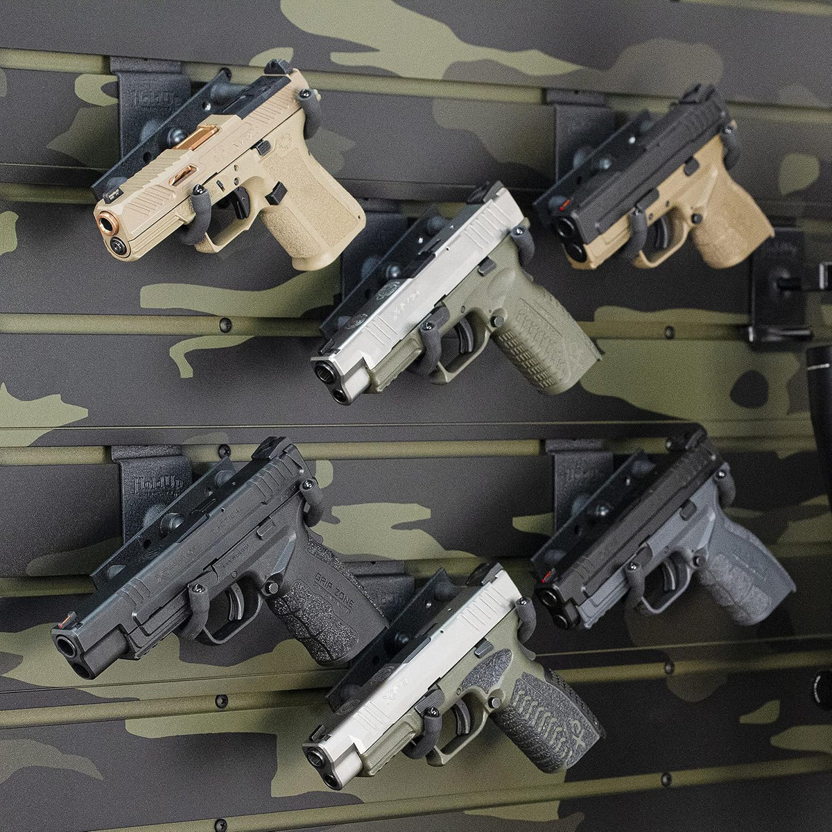 10 Ganchos para Slatwall 3pulg Estante Negro Táctico
