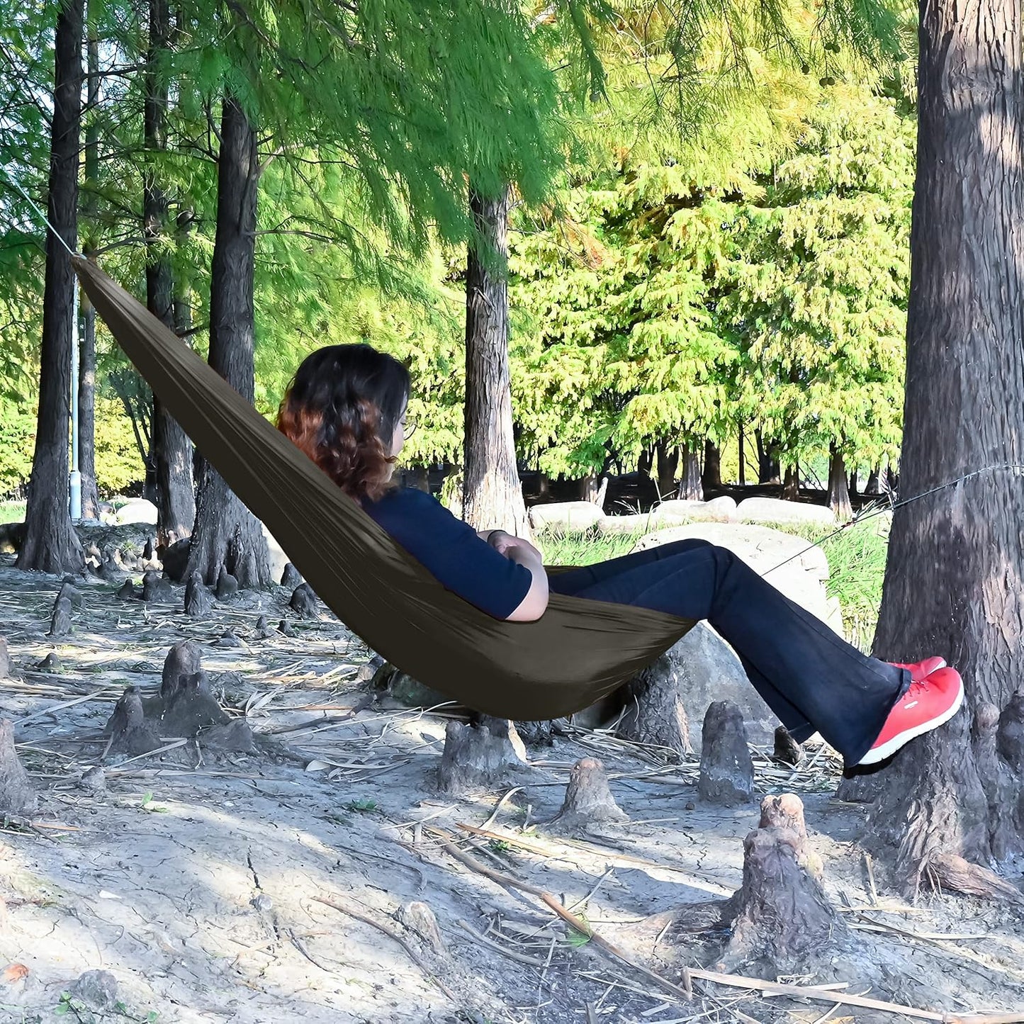 Hamaca portátil almacenamiento accesorios camping