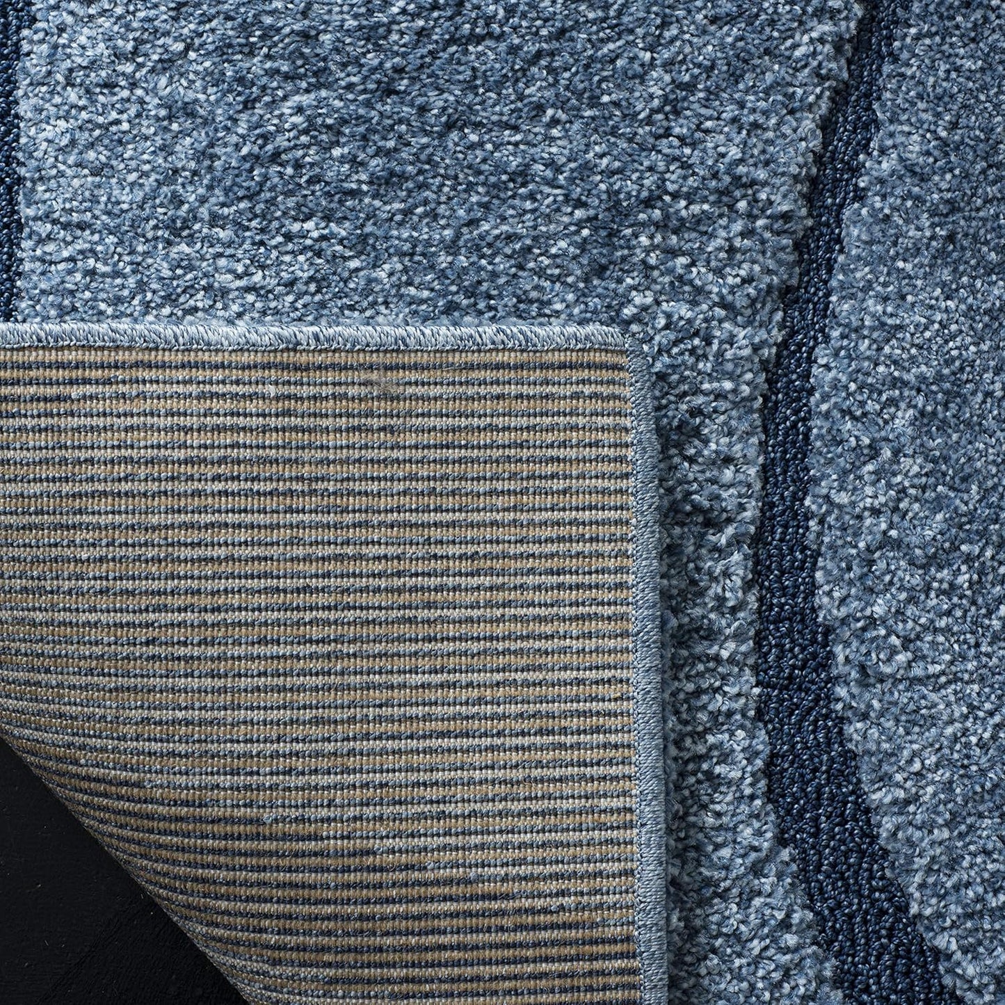 Alfombra pasillo 2ft3pulg x21ft azul claro 1.2pulg grosor