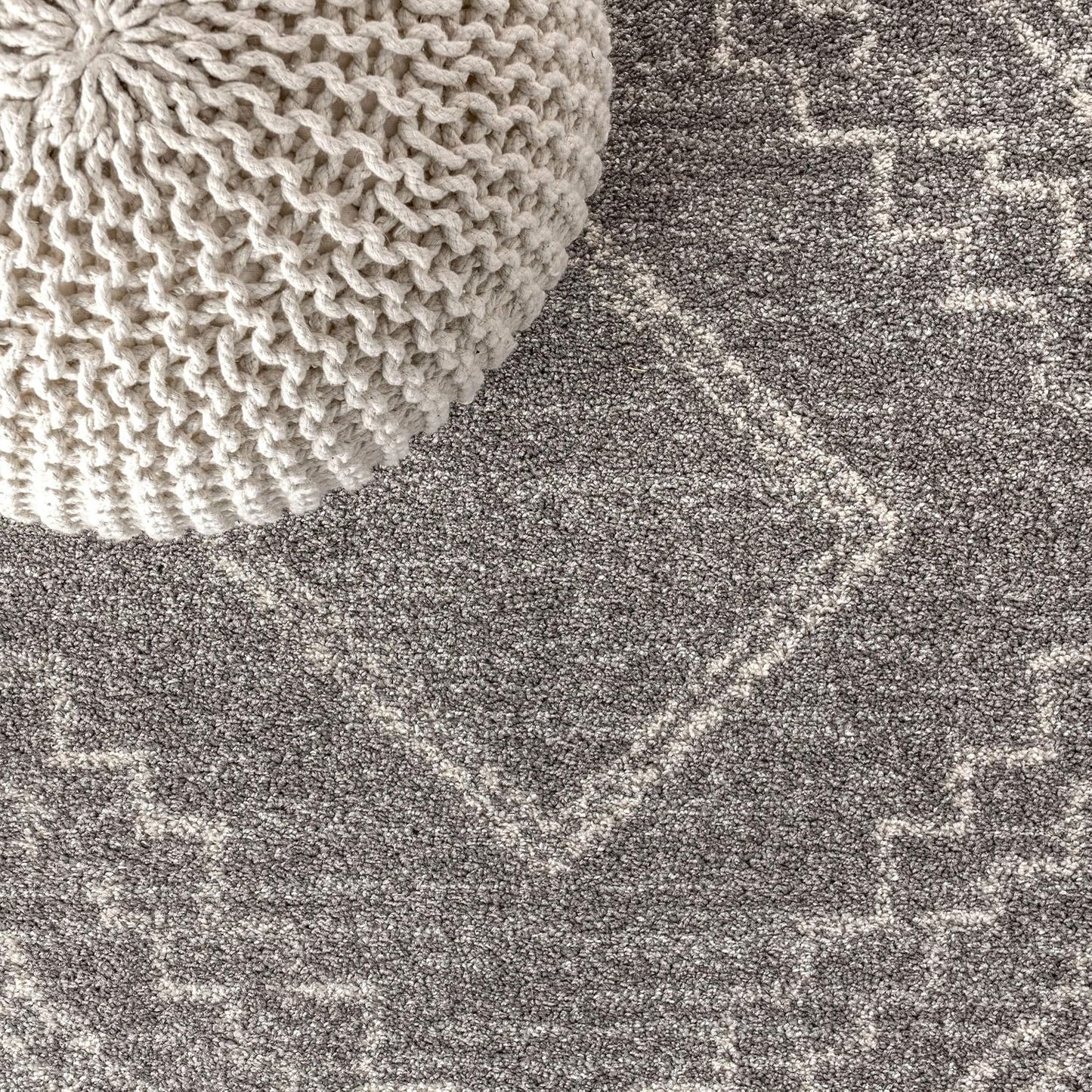 Alfombra corredor beni souk gris/crema 2x10 bohemio