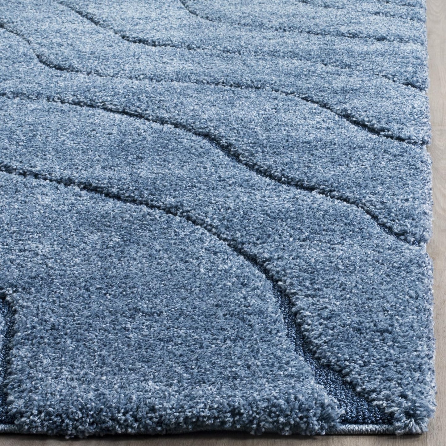 Alfombra Runner 2'3x7' Azul Claro Alta Tracción