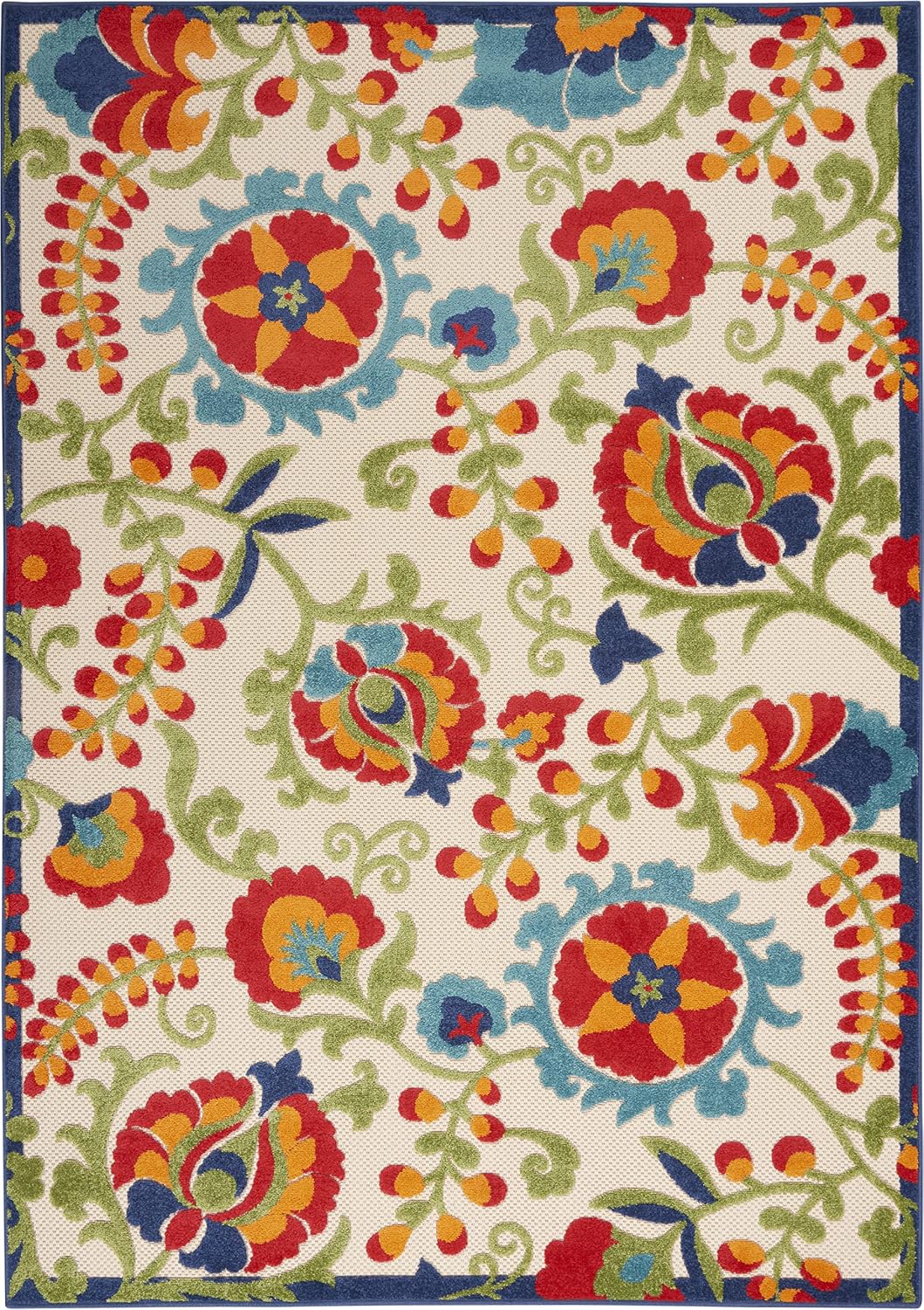 Alfombra área multicolor 3'6x5'6 dormitorio sala comedor