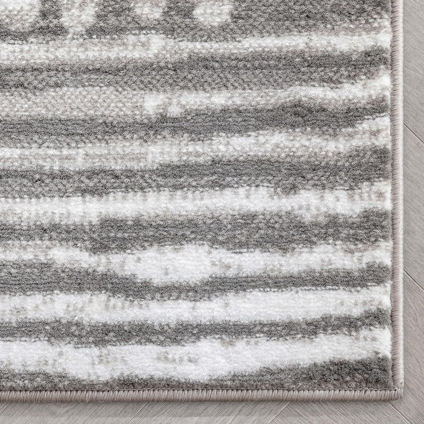 Alfombra tribal gris medallón diamante 2x7ft