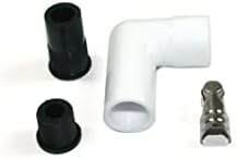 Bota alambre bujía cerámica 0.315pulg 90grados blanca
