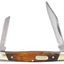 Navaja plegable 2 hojas mango madera