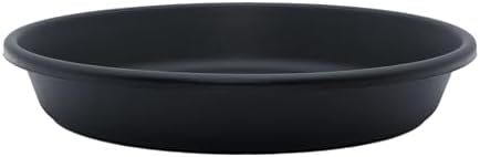 Platillos plástico para macetas redondas 10pulg negro