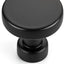 5 Pomos Gabinete 1-1/6pulg Negro Mate Tocador