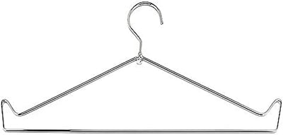 Perchas delantal metal plateado resistente colgador