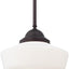 Colgante Lavery 1 luz 150W 13.75x12.25pulg bronce cepillado