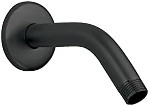 Brazo ducha moderno 6pulg negro mate para pared