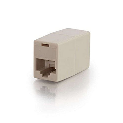 Acoplador RJ45 8 pines en línea recta marfil