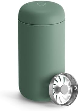 Taza viaje acero inox 12oz aislamiento vacío verde ahumado