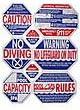 Señal seguridad 8 vías piscina spa California