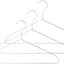 Set 3 perchas aluminio ropa