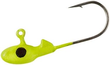 Cabezales brillantes para cebos plásticos 1/24oz Chartreuse Glo