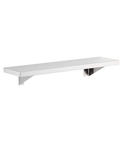 Estante acero inox 295x16 satinado 16pulg 5pulg