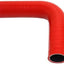 Manguera silicona acoplador codo 90 grados reforzada 4 capas rojo