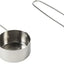Taza medidora acero inox 1/3 plateada set 2