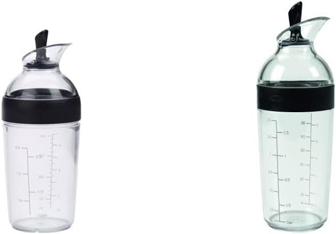 Coctelera para aderezos ensalada transparente grande